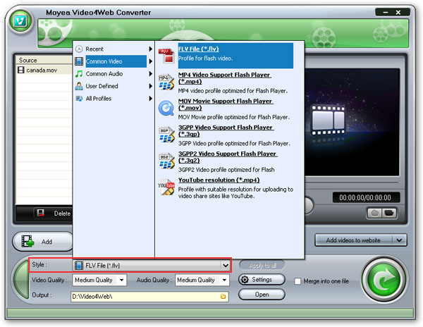 Step 3: Click “Convert” to start the conversion process. Start to convert mov to flv