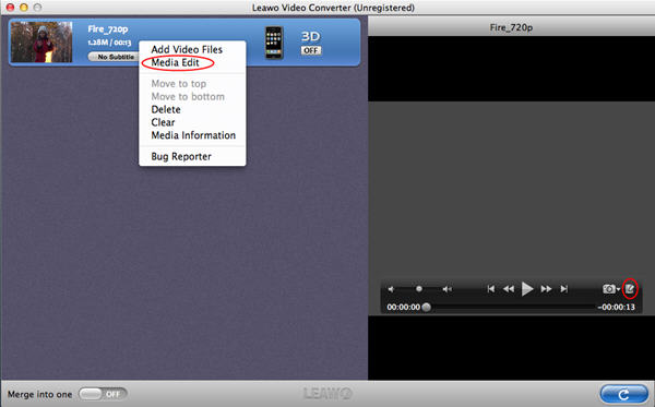 Video Converter for  Mac: edit media