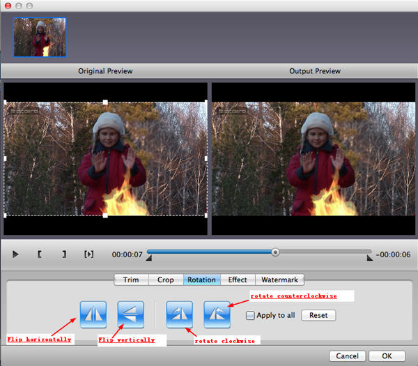 Video Converter for  Mac: rotate video